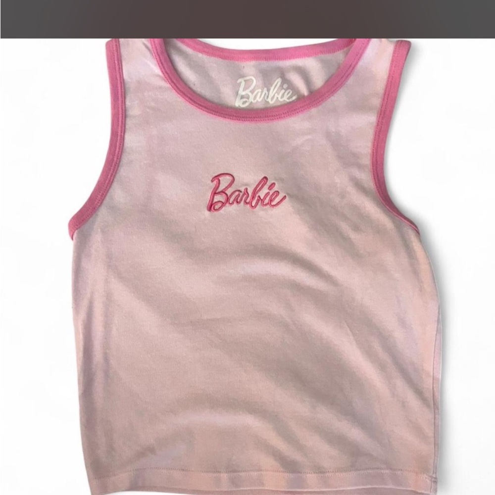 Barbie Light Pink Tank Top with Dark Pink Trim